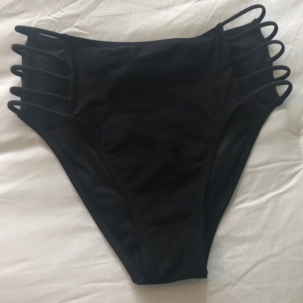 Black High-waisted Bikini Bottoms
